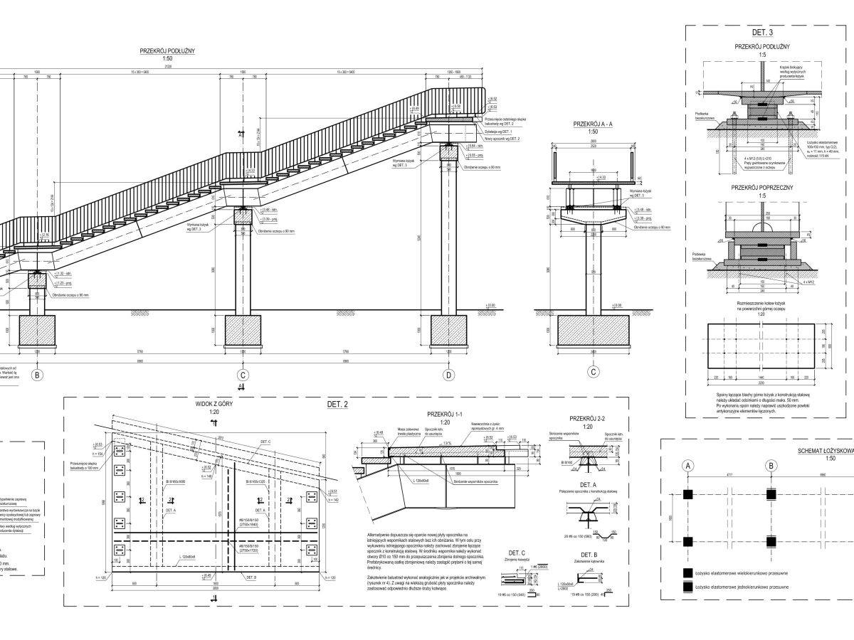 Podpory Tymczasowe Schodów Oraz Chodników Wspornikowych Estakady Zachodniej Mostu&nbsp;Łazienkowskiego